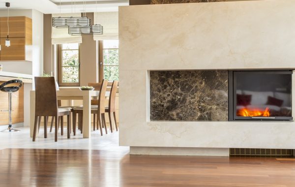 Fireplace in living room